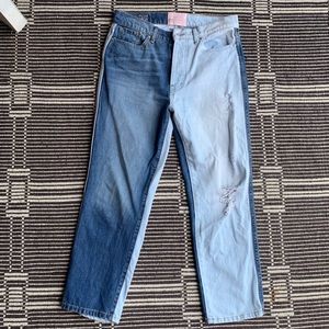 NWOT REVICE Two Tone Denim Size 28
